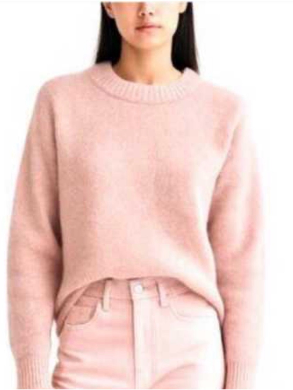 AYR Soft Pink Crewneck Sweater Alpaca-wool blend